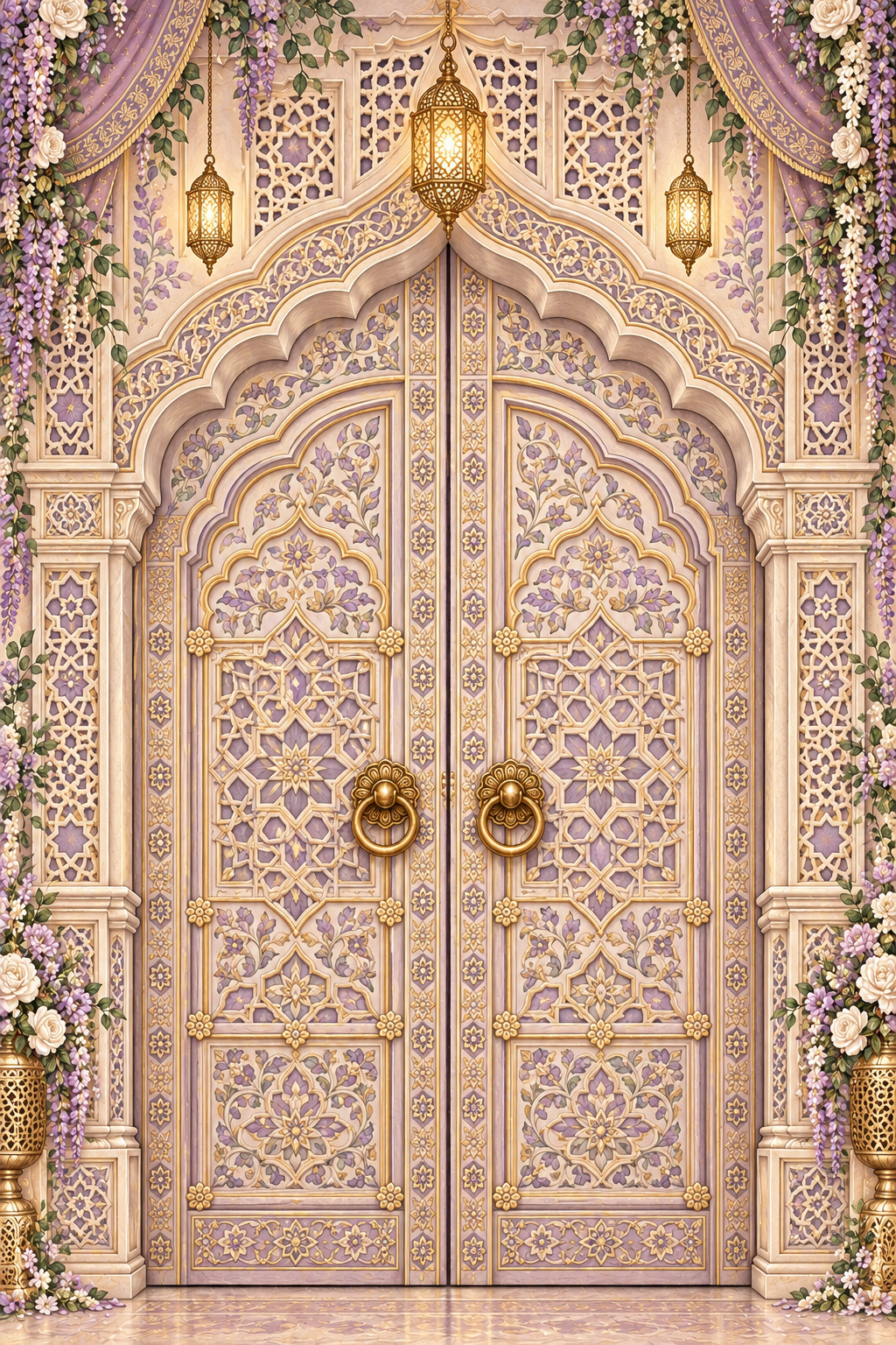 Floral Palace invitation artwork